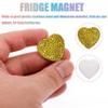 4Pcs Bling Diamond Heart Sparkling Refrigerator Magnet Sparkling Rhinestones Crystals, Cute Love for Kitchen Fridge, Locker, Home Decor Cool Office Decorative Novelty (Yellow) view 2