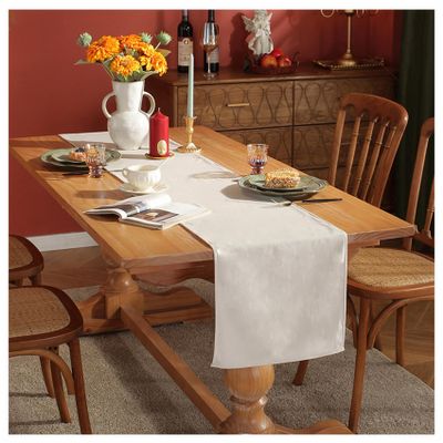 Velvet Table Runner, Solid Color Rustic Farmhouse Long Tablecloth, Washable Rectangle Dresser Scarves for Home Kitchen Dining Coffee Table Decoration (White,160cm/62.9'')