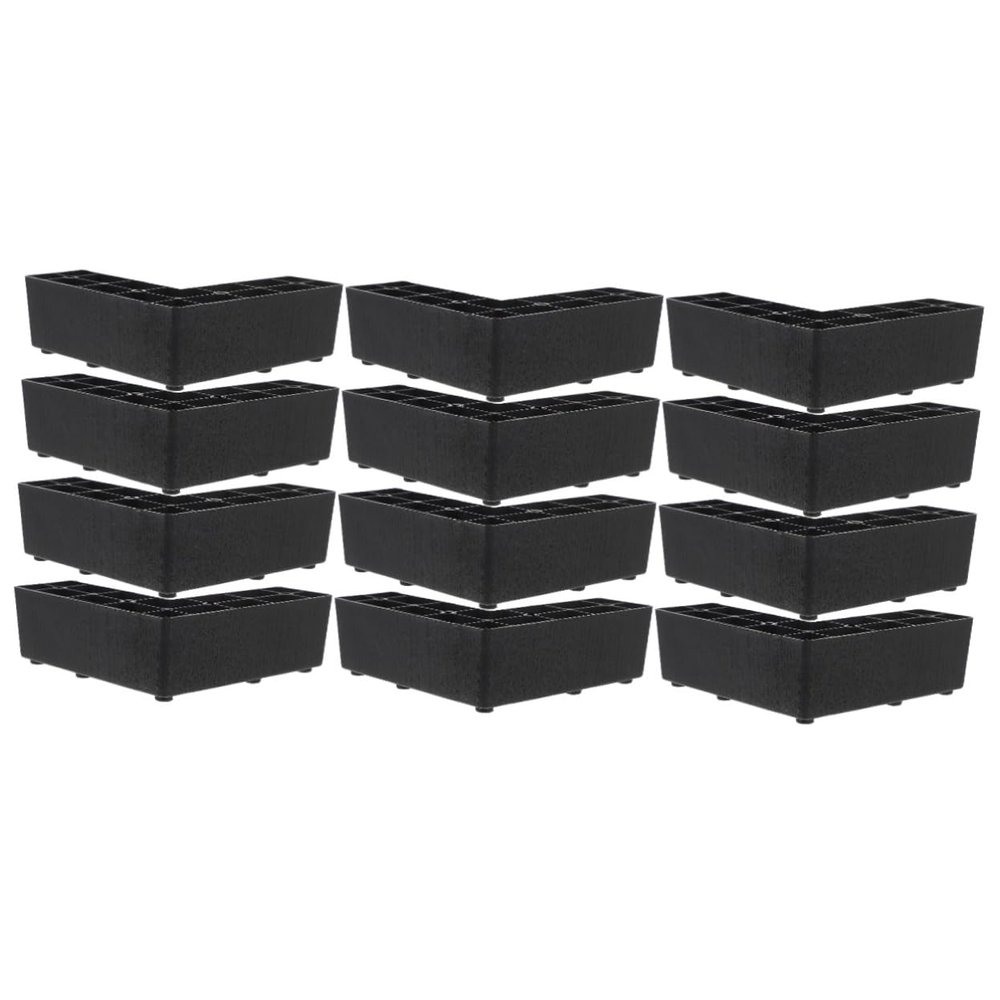 Hoement 12pcs Feet Furniture Legs Bed Riser for Sofa Couch Risers Bed Leg Pads Chair Table for Desk Plastic