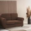 5 Piece Stretch couch cover for 2 Cushion Couch Loveseat Cover, washable Sofa cover for 2 Backrest And Seat Non Slip Sofa Slipcover Furniture Protector with Elastic Bottom-Light coffee-Medium view 2