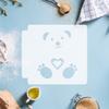 Teddy Bear with Hearts 783-E761 Stencil (4 inch) view 2