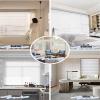 LOQPDNXN 1 Inch L- Metal Slat Aluminum Mini Blinds Cordless Blackout Horizontal Window Blinds UV Protection Waterproof Venetian Blinds Suitable for Doors Windows Office Home.White.33 W x 68" H view 2
