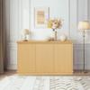Classic Wooden Sideboard with Beaded Trim Elegant Storage Cabinet for Dining or Living Room view 1