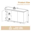 Classic Wooden Sideboard with Beaded Trim Elegant Storage Cabinet for Dining or Living Room view 2
