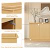 Classic Wooden Sideboard with Beaded Trim Elegant Storage Cabinet for Dining or Living Room view 3