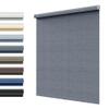 SLKWDOBD Linen Roller Shades, Cordless Roller Blind, Dark Grey, 34"W x 56"H view 1