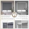 SLKWDOBD Linen Roller Shades, Cordless Roller Blind, Dark Grey, 34"W x 56"H view 4