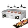 Electric Flat Top Grill/Commercial Griddle Countertop Steak Bacon Fryer/Stainless Steel Non-Stick Coating For Easy Cleaning/Double Temperature Control Knob:50-300,4400W, view 1