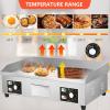 Electric Flat Top Grill/Commercial Griddle Countertop Steak Bacon Fryer/Stainless Steel Non-Stick Coating For Easy Cleaning/Double Temperature Control Knob:50-300,4400W, view 2