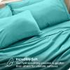 Luxxurecare Soft California King Size Sheet Set 6 Piece Brushed Egyptian Cotton 1000 Thread Count - Aqua Blue - Sheet Set with 16 Inches Deep Pocket Wrinkle & Fade Resistant view 2