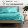 Luxxurecare Soft California King Size Sheet Set 6 Piece Brushed Egyptian Cotton 1000 Thread Count - Aqua Blue - Sheet Set with 16 Inches Deep Pocket Wrinkle & Fade Resistant view 3
