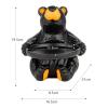 Cute Bear Statue with Tray, Black Bear Figurine Animal Sculpture Table Decoration for Home Office, Key Tray for Entryway Table view 4