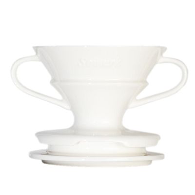 Somark Double Handles V Shape #2 Filter Ceramic Dripper + Drip Tray