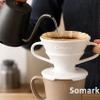 Somark Double Handles V Shape #2 Filter Ceramic Dripper + Drip Tray view 3