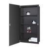 DYLLOR Black Plastic Medicine Mirror Cabinet for Bathroom with 16 x 26 inch Beveled Edge Mirror, Recessed and Surface Mount view 2