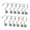 Holibanna 12pcs Metal Ball Hooks Sturdy Shower Curtain Holders Iron Plating Curtain Hooks Easy Install Rustproof view 1