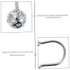 Holibanna 12pcs Metal Ball Hooks Sturdy Shower Curtain Holders Iron Plating Curtain Hooks Easy Install Rustproof view 3
