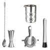 Bartender Kit Stainless Steel Bar Tools Set with Mixing Glass, Jigger, Bar Spoon, Muddler, Strainer, and Cocktail Shaker view 1