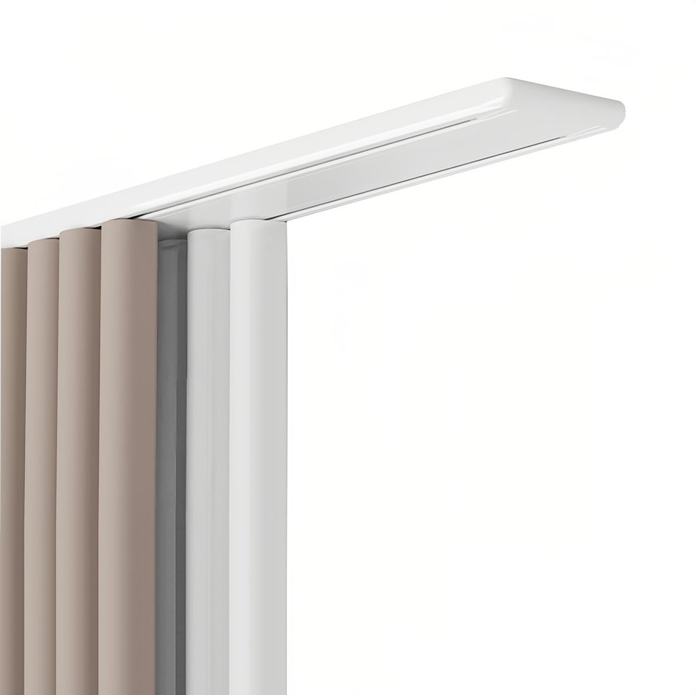 Ceiling Curtain Track - Aluminium Curtain Rails - Double Track for Curtains, Room Dividers - for Office, Living Room(White,7.5FT/230CM)