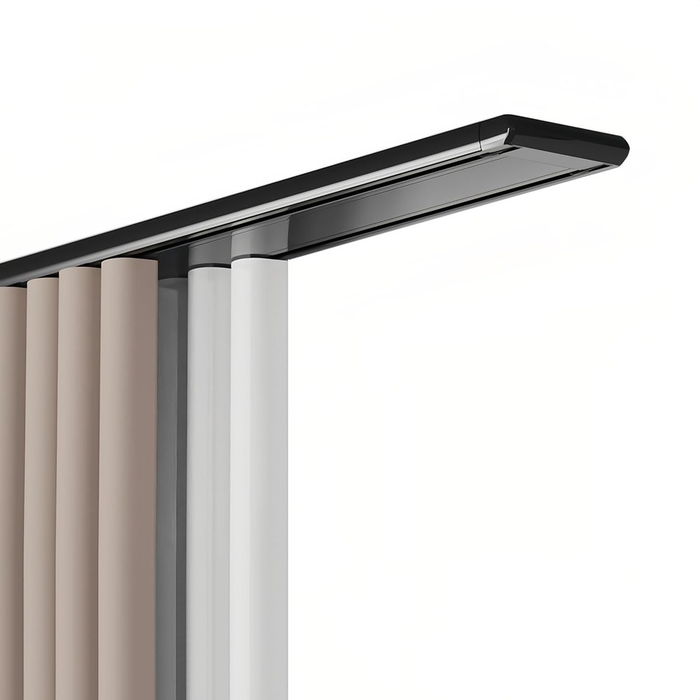 Ceiling Curtain Track - Aluminium Curtain Rails - Double Track for Curtains, Room Dividers - for Office, Living Room(Black,10.5FT/320CM)
