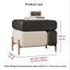 3-Drawers Creative Partition Nightstand Rounded Corners Leather Finish Bedside Table Modern Storage Cabinet Minimalist Wood End Table for Home Living Room Study,Ideal for Home view 2