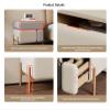3-Drawers Creative Partition Nightstand Rounded Corners Leather Finish Bedside Table Modern Storage Cabinet Minimalist Wood End Table for Home Living Room Study,Ideal for Home view 3