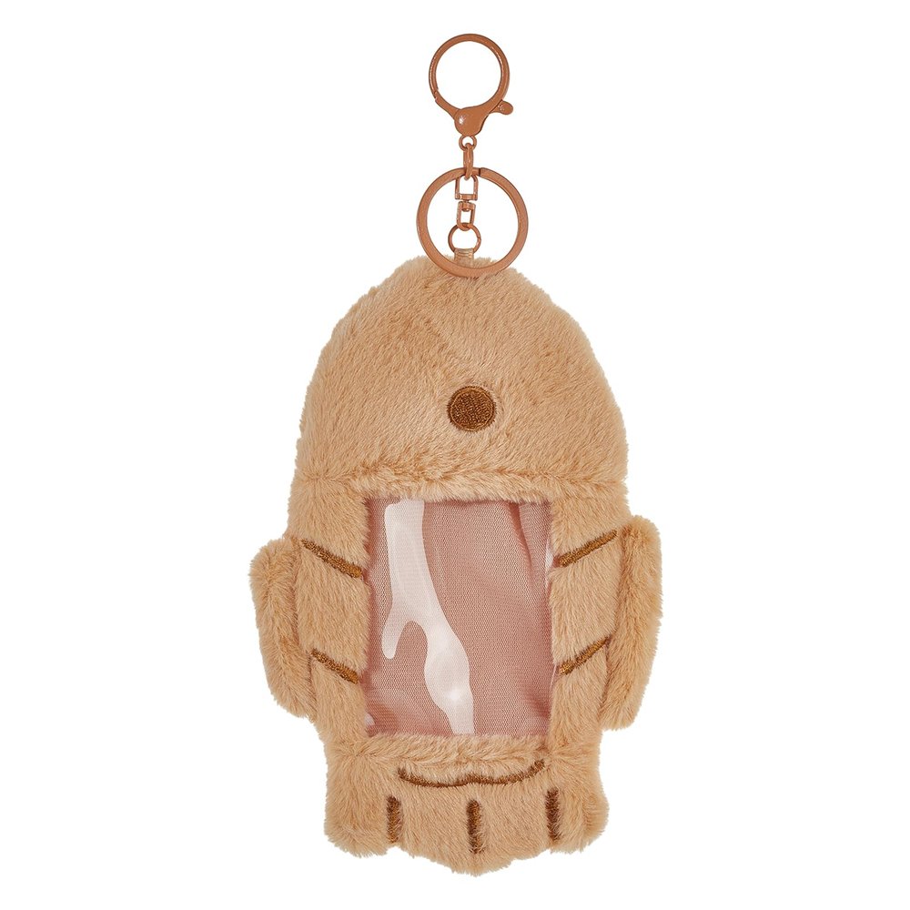 NICENEEDED Plush Photocard Holder Fish Waffle Snack Soft Plush Photocard Holder Cover Protective Case Card Sleeve Pendant Display Keychain for Bus Card Credit