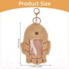 NICENEEDED Plush Photocard Holder Fish Waffle Snack Soft Plush Photocard Holder Cover Protective Case Card Sleeve Pendant Display Keychain for Bus Card Credit view 2