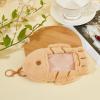 NICENEEDED Plush Photocard Holder Fish Waffle Snack Soft Plush Photocard Holder Cover Protective Case Card Sleeve Pendant Display Keychain for Bus Card Credit view 4