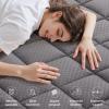 OLANLY Twin XL Quilted Fitted Mattress Pad, Elastic Fitted Mattress Topper, Cooling Soft Mattress Cover Stretches up to 21 Inches Deep, Machine Washable Mattress Protector (39x80 inch, Dark Grey) view 2
