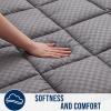 OLANLY Twin XL Quilted Fitted Mattress Pad, Elastic Fitted Mattress Topper, Cooling Soft Mattress Cover Stretches up to 21 Inches Deep, Machine Washable Mattress Protector (39x80 inch, Dark Grey) view 3