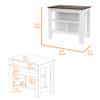 MOOSH White and Walnut Kitchen - Island Pantry Cabinet 2 Storage view 2