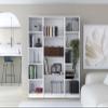 agnixnaf 3 Piece Living Room Set with 3 Bookcases,Bookshelves Organizer for Home Office,Living Room,Bed Room,White view 2