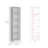 agnixnaf 3 Piece Living Room Set with 3 Bookcases,Bookshelves Organizer for Home Office,Living Room,Bed Room,White view 4