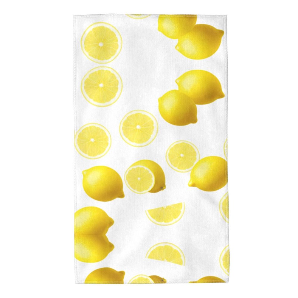 MKGOHLG Slice Lemon Printed Towel Towels 27.5x16in Skin-Friendly Absorbent Fluffy and Soft for Bathroom, Beach, Outdoors