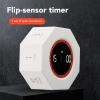 Cube Timer, Rotation Pomodoro Timer, Desk Productivity, with G Sensor for Task Work Study Kitchen 1 3 5 15 30 60 90min Custom Countdown (White) view 2