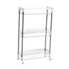 Alipis 3 Tier Kitchen Storage Shelf Rack with Wheels, PET Stainless Steel view 1
