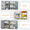 Alipis 3 Tier Kitchen Storage Shelf Rack with Wheels, PET Stainless Steel view 2
