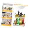 PRETYZOOM 1pc Christmas Led Light Snow House Display for Home Decor Festive Snow House Ornament for Holiday Decoration and Gifting Attractive and Practical Design view 3