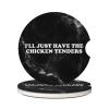 Haebfsl I'll Just Have The Chicken Tenders Absorbent Car Coasters 2 Pack for Cup Holders,Ceramic Coasters with Cork Back and Finger Slot,Cute Cupholder Accessories for Women/Men 2.56" view 3