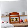 LIFKOME Wooden Spice Rack Countertop Storage Shelf Hanging Spice Jar Organizer Labels Kitchen Seasoning Containers Lids view 4