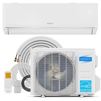 ROVSUN 12,000 BTU Mini Split AC/Heating System with Inverter, 24 SEER2 Energy Saving 230V Ductless Split-System Air Conditioner with Pre-Charged Condenser, Heat Pump, Remote Control & Installation Kit