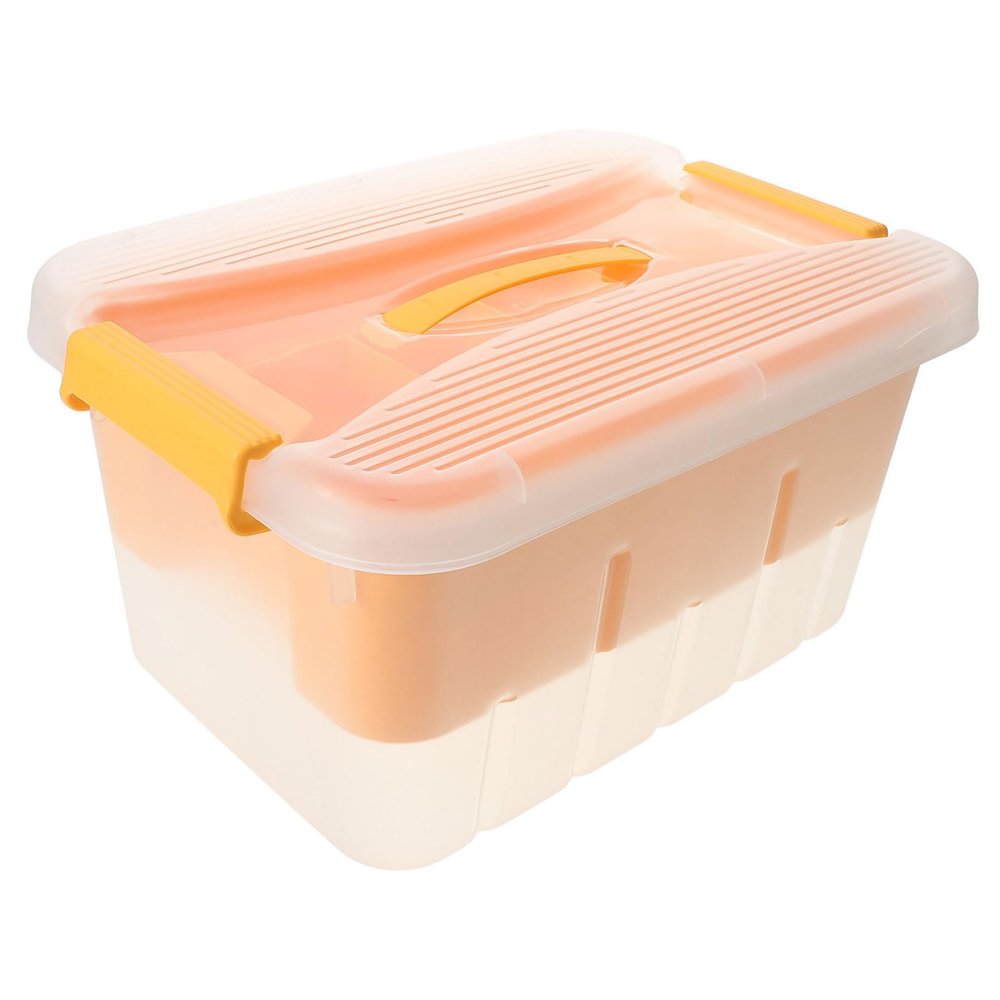 ARTIBETTER Large Transparent Multi-function Medicine Storage Box with Handle Portable Organizer for Home and Travel Three-layer Design for Medicines Cosmetics and Stationery