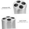 BAZEITFLOW 2Pcs Stainless Steel Toothbrush Rack Pen Holder Portable Thick Toothpaste Organizer for Bathroom Storage view 3