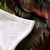 3D Dinosaur Blanket Twin Size - Wildlife Animal Design, Fleece Blanket for Couch Bed & Sofa, Soft Cozy Plush Flannel Dinosaur Room Throw, Gifts & Decor for Plant Leaf Tropical Lovers view 4