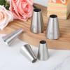 5PCS Large Piping Tips for Cake Decorating Round Hole Piping Tips Set Cupcake Frosting Nozzles Stainless Steel Professional Baking Decoration Tools for Cake Cookies Pastry Fondant Cream Bag Filler view 3