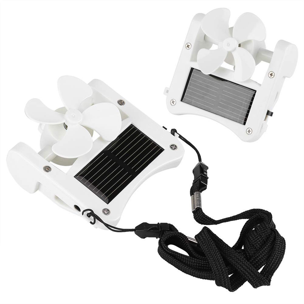 Gsycle Solar Powered Hat Fan, Portable Solar Mini Fan Easy to Hang or Clip Solar Fans USB Hanging Cooler for Mountain Climbing Camping Hiking