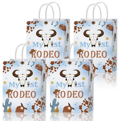 AETGDDS 20 Pcs My 1st Rodeo Favors Bags - First Rodeo Birthday Decorations Boy - Cowboy Birthday Party Decorations - Cowboy Goodie Bags