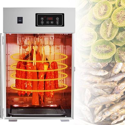 360 Rotating Commercial Food Dehydrator, 14 Hooks, Food Dryer Machine, Dryer 5-25kg 24 Hours Digital Timer, Rotary Meat Dryer,8kg