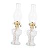 2pcs Retro Glass Kerosene Lamp with Iron for Home Bedroom view 1